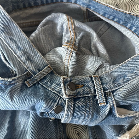 Carmar Emelia Sydney Distressed Knee Studded Raw Hem Button Fly HiRise Jeans 29 - Picture 9 of 16